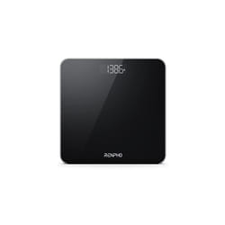 RENPHO Digital Bathroom Scales Weighing Scale with High Precision Sensors Body Weight Scale for Fitness (Stone/lb/kg) - Black, Large Platform 280 * 2
