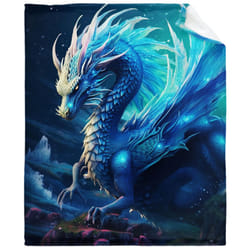 Dragon Blanket Blue Dragon Throw Blanket Dragon Blanket Gift for Boys Man Girls Woman Cozy Blue Dragon Blanket Soft Flannel Dragon Blanket for Sofa Be