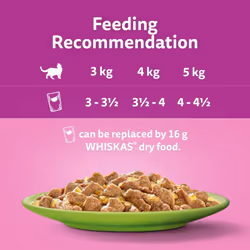whiskas 1 plus Adult Mixed Selection in Jelly 84 Pouches, Adult Wet Cat Food, Megapack (84 x 85 g)