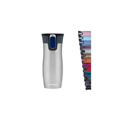 Contigo West Loop Autoseal Travel Mug, Stainless Steel Thermal Mug, Vacuum Flask, Leakproof Tumbler, Coffee Mug with BPA Easy-Clean Lid, 470 ml