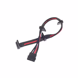 Silverstone PP07-BTSBR, 0.3 m, Molex (4-pin), Male, Male, Red, Black