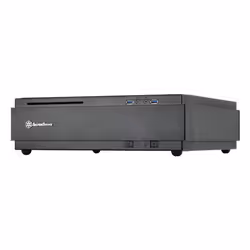 Silverstone ML07, HTPC, PC, Black, Mini-DTX, Mini-ITX, Plastic, Steel, Bottom