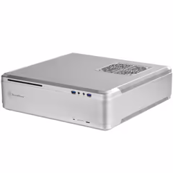 Silverstone Fortress FTZ01, Desktop, PC, Silver, Mini-DTX, Mini-ITX, Aluminium, Steel, 8.3 cm