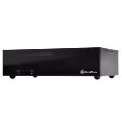 Silverstone SST-ML09B, HTPC, PC, Black, Mini-DTX, Mini-ITX, Acrylic, Plastic, Steel, 7 cm