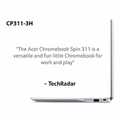 Acer Chromebook Spin 311 CP311-3H - (MediaTek 8183, 4GB, 32GB eMMC, 11.6 inch HD touchscreen display, Chrome OS, Silver)