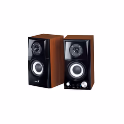 Genius Computer Technology 31730032400, 2-way, 2.0 channels, Wired, 14 W, 100 - 20000 Hz, Black, Wood