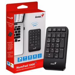 The Genius NumPad 1000 is a slim. wireless and portable numeric keyboard with palm rest. designed for accountants. cashiers. ...