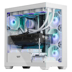 darkFlash ATX Mid-Tower PC Case  Pre-Install 4 PWM ARGB Fans Computer Case  Full View Dual Tempered Glass Gaming PC Case  Type C Port  Suppo