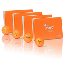 Trust Golf Ball, Aurora Orange, Soft, Distance, Straight Flight, and Easy to Spot, Crystal Urethane Golf Ball, 3-Piece (Orange, 48 balls)