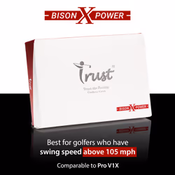 Trust Bison X Power Urethane Golf Ball. 2024 K9 Model, for swing Speed over 105 MPH, Soft Feeling, White (4 Dozen Set)