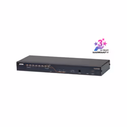 ATEN 8-Port 2-console Cat 5e/6 KVM Switch, 1920 x 1200 pixels, Ethernet LAN, WUXGA, Black