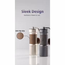 1Zpresso K-Ultra Manual Coffee Grinder Iron Gray with Carrying Case, Assembly Consistency Grind Stainless Steel Conical Burr, Foldable Handle