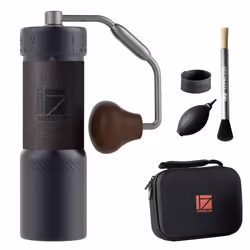 1Zpresso J-Ultra Manual Coffee Grinder Iron Gray, Conical Burr, Foldable Handle, 40g Magnet Catch Cup, Numerical Adjustable F ...