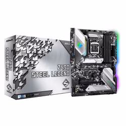 Asrock Z490 Steel Legend, Intel, Intel® Celeron®, Intel® Core™ i3, Intel® Core™ i5, Intel® Core™ i7, Intel® Core™ i9, Intel® ...