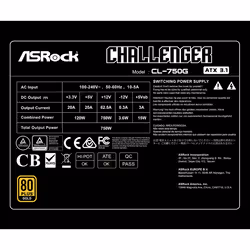 Asrock CL-750G power supply unit 750 W 20+4 pin ATX ATX Black - Additional view 7