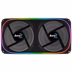 Aerocool ASTRO24 Dual Fan PC 12cm ARGB LED Antivibration Support Black