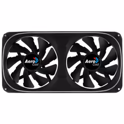 Aerocool ASTRO24 Dual Fan PC 12cm ARGB LED Antivibration Support Black