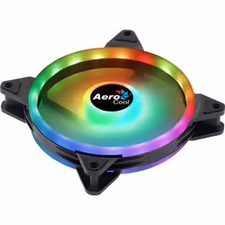 Aerocool DUO14 PC Fan 14cm ARGB LED Dual Ring Antivibration 6 Pins Black - Additional view 4