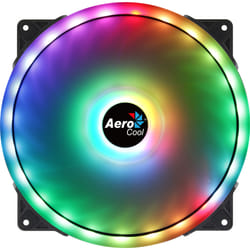 Aerocool DUO20 PC Fan 20cm ARGB LED Dual Ring Antivibration 6 Pins Black