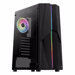 Aerocool Mecha-G-BK-v2, Midi Tower, PC, Black, ATX, micro ATX, Mini-ITX, Acrylonitrile butadiene styrene (ABS), SPCC, 15.9 cm
