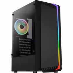 Aerocool Bionic, Midi Tower, PC, Black, ATX, micro ATX, Mini-ITX, Acrylonitrile butadiene styrene (ABS), SPCC, Gaming