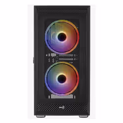 Aerocool Graphite-G-BK-v2, Midi Tower, PC, Black, ATX, micro ATX, Mini-ITX, Acrylonitrile butadiene styrene (ABS), SPCC, Stee ...