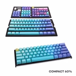 108 Key ABS Double Shot SA Keycap Set - Azure (Hardcap/Ducky)