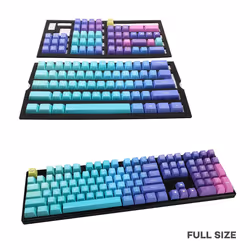 108 Key ABS Double Shot SA Keycap Set - Azure (Hardcap/Ducky)