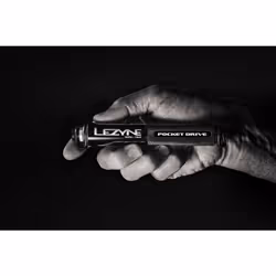 Lezyne Pocket Drive Loaded Black Hand air pump