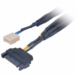 Akasa FLEXA FP5S, 5 PWM fans from single PWM header, 0.45 m, SATA 15-pin, Black, 40 g, 110 mm, 245 mm