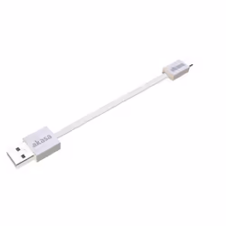 Akasa 0.15m USB 2.0 A/Micro-B, 0.15 m, USB A, Micro-USB B, USB 2.0, Male/Male, White