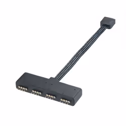 Akasa AK-CBLD02-10BK, 0.1 m, Male, Female, Straight, Straight, Black