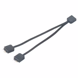 Akasa AK-CBLD08-12BK, 0.12 m, Addressable RGB LED splitter cable, 1x3-pin / 2x3-pin, Male/Female, Black