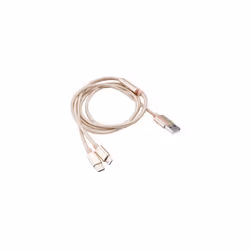Akasa 2-In-1 Usb 2.0 Type-A To Micro-B /  Type-C Cable 1.2M Braided Gold AK-CBUB42-12GL