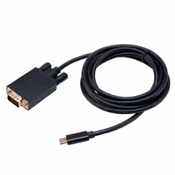 Akasa AK-CBCA17-18BK, USB Type-C, VGA, 1.8 m, Black