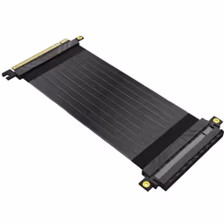 Akasa RISER BLACK X2, Premium PCIe 3.0 x 16 Riser cable,20CM 180° PCIe 3.0 x16 Female 180° PCIe 3.0 x16 Male