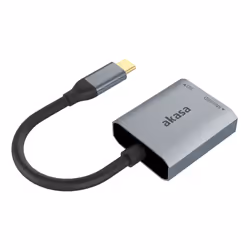 Akasa AK-CR-10BK card reader USB 3.2 Gen 2 (3.1 Gen 2) Type-C Black, Silver