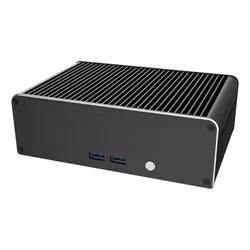 Akasa MaxWell Pro Mini-ITX Fanless Case, Small Form Factor (SFF), PC, Black, UCFF, Aluminium, HDD, Power