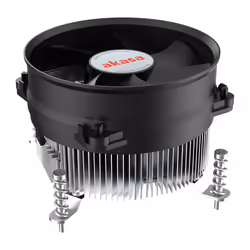 Akasa Intel LGA1700 Processor Hybrid cooler 9.5 cm Aluminium, Black 1 pc(s)