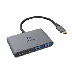 Akasa AK-CBCA31-18BK interface hub USB 3.2 Gen 1 (3.1 Gen 1) Type-C 10000 Mbit/s Aluminium