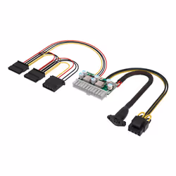 Akasa 150W DC-to-DC ATX Adapter with 4-pin Power DIN, Indoor, 12 V, 180 W, 12 V, Multicolour, 37 mm