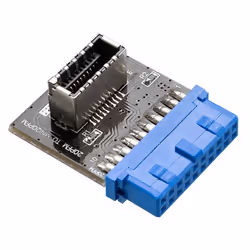 Akasa AK-CBUB51-BK cable gender changer USB 3.0 19-pin header USB 3.1 A Blue
