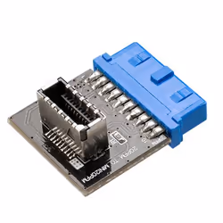 Akasa AK-CBUB51-BK cable gender changer USB 3.0 19-pin header USB 3.1 A Blue