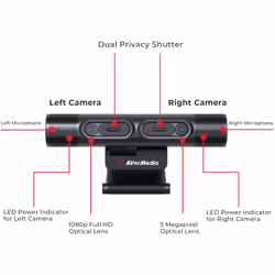 AVerMedia PW313D webcam 5 MP 2592 x 1944 pixels USB 2.0 Black - Additional view 4