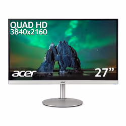 Acer CB2 CB282Ksmiiprx 28 inch UHD Monitor (IPS Panel, FreeSync, 60Hz, 4ms, HDR 10, Height Adjustable Stand, DP, HDMI, Silver ...