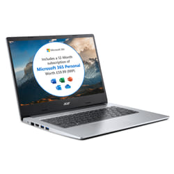 Acer Aspire 1 A114-33 14 inch Laptop - (Intel Celeron N4020, 4GB, 64GB, Full HD Display, Microsoft Office 365, Windows 10 in S Mode, Silver)