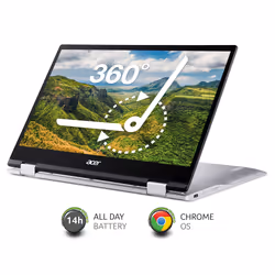 Acer Chromebook Spin 513 CP513-1H - (Qualcomm SC7180, 4GB, 64GB eMMC, 13.3 inch Full HD Touchscreen Display, Google Chrome OS, Silver)