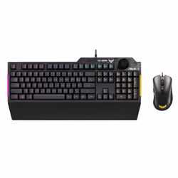 ASUS TUF Gaming Combo K1&M3, Wired, USB, Membrane, QWERTY, RGB LED, Black