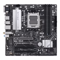 ASUS PRIME B650M-A WIFI, AMD, Socket AM5, AMD Ryzen 7000 Series, Socket AM5, DDR5-SDRAM, DIMM