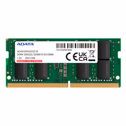 ADATA AD4S32008G22-DTGN, 16 GB, 2 x 8 GB, DDR4, 3200 MHz, 260-pin SO-DIMM